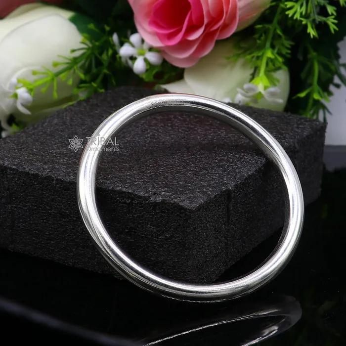 Bracelets TRIBAL ORNAMENTS 925 sterling silver plain shiny bright bangle bracelet kada26 size excellent gifting stylish fancy bangle mens or girls nsk788 Bracelets TRIBAL ORNAMENTS 925 sterling silver plain shiny bright bangle bracelet kada26 size excellent gifting stylish fancy bangle mens or girls nsk788