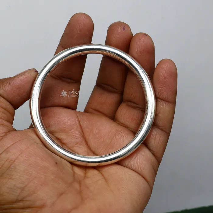 Bracelets TRIBAL ORNAMENTS 925 sterling silver plain shiny bright bangle bracelet kada26 size excellent gifting stylish fancy bangle mens or girls nsk788 Bracelets TRIBAL ORNAMENTS 925 sterling silver plain shiny bright bangle bracelet kada26 size excellent gifting stylish fancy bangle mens or girls nsk788