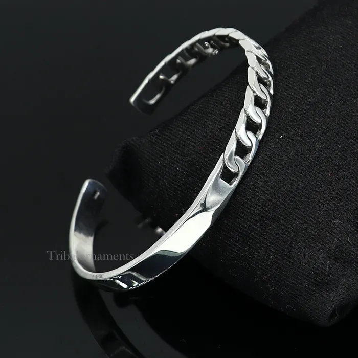 Bracelets TRIBAL ORNAMENTS 925 sterling silver vintage antique design handmade adjustable cuff bangle bracelet kada customized unisex mens or girls jewelry nsk369