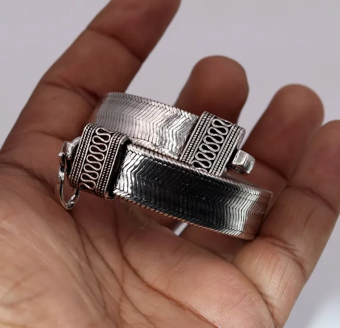 Bracelets TRIBAL ORNAMENTS Vintage antique design handmade 925 sterling silver wheat chain bracelet 9 inches long solid bracelet jewelry sbr25 Bracelets TRIBAL ORNAMENTS Vintage antique design handmade 925 sterling silver wheat chain bracelet 9 inches long solid bracelet jewelry sbr25