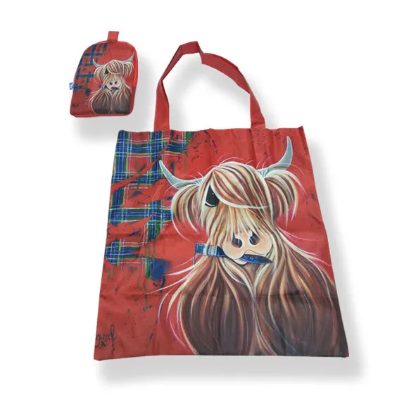 DC Supplies McMoo Tartan Paint Folding Bag Earrings