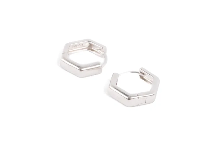 DLUX Earrings Hexagon Huggies