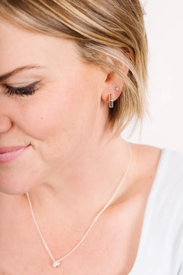 DLUX Earrings Hexagon Huggies