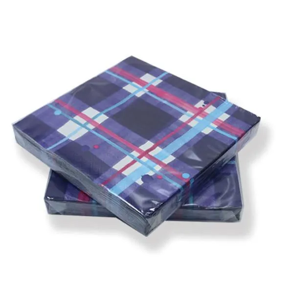 Earrings Blaeberry Tartan Paper Napkins DC Supplies