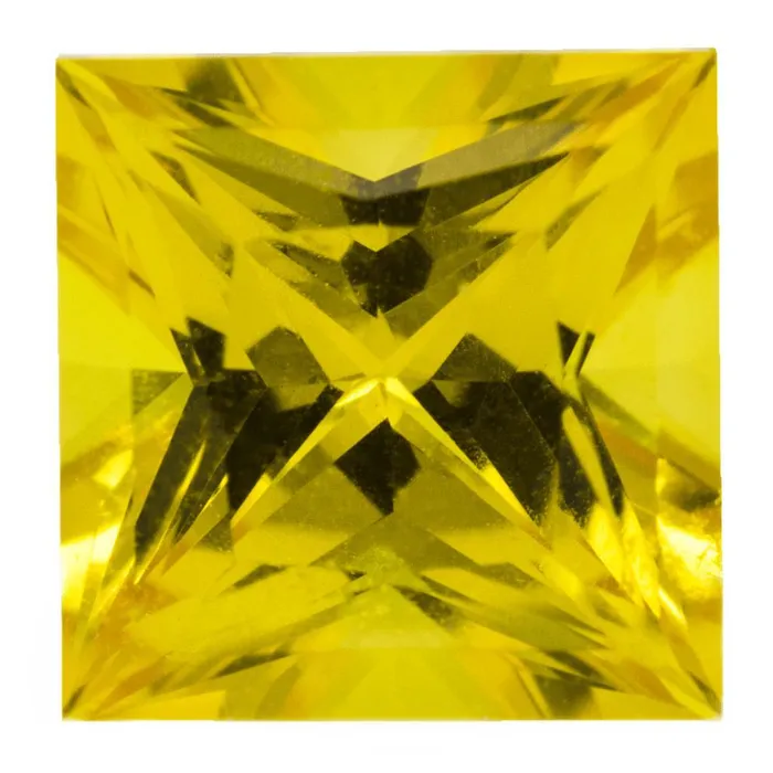 Earrings Chatham Princess Chatham LabGrown Yellow Sapphire Gems