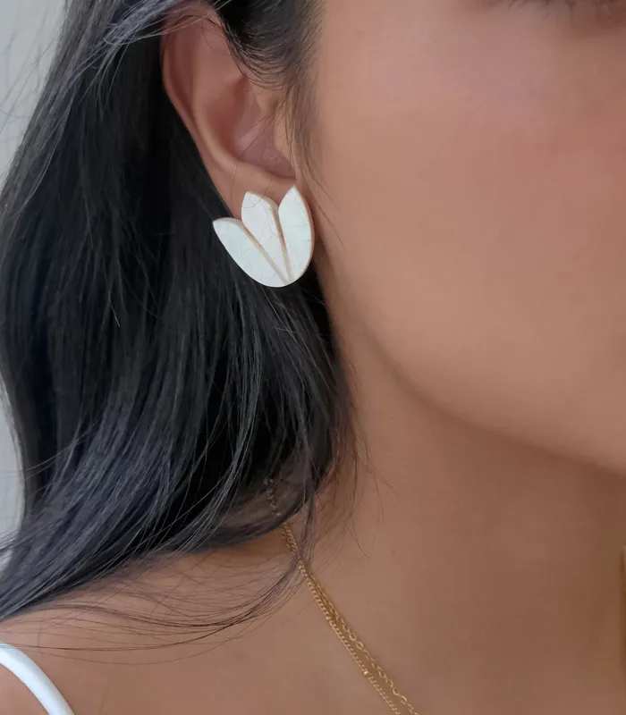 Earrings Guita Stud Mother of Pearl Earrings Arete Earrings Guita Stud Mother of Pearl Earrings Arete