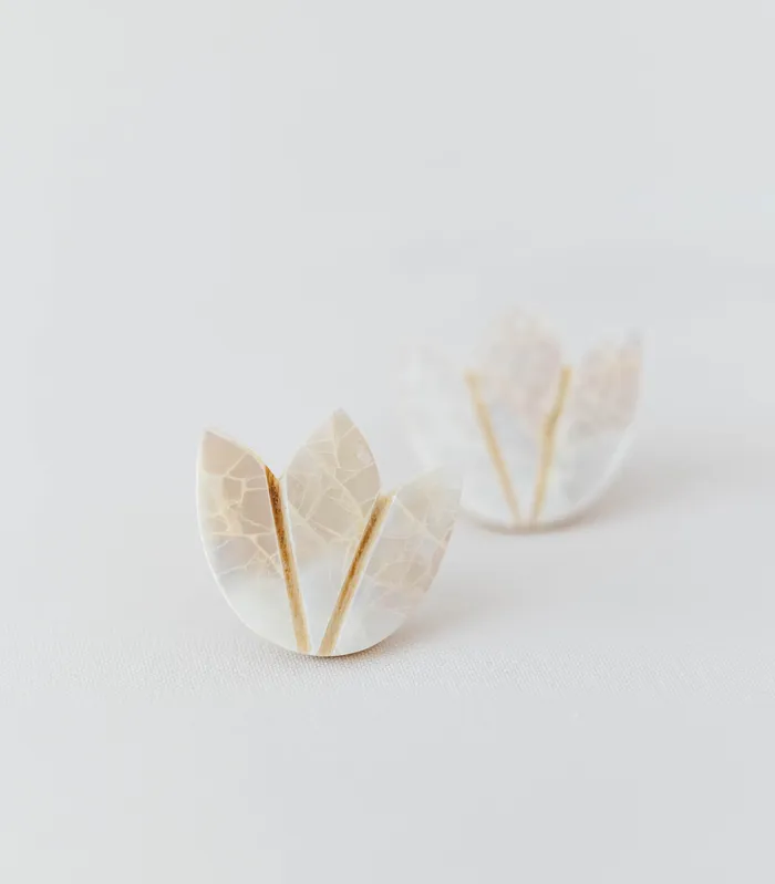Earrings Guita Stud Mother of Pearl Earrings Arete Earrings Guita Stud Mother of Pearl Earrings Arete