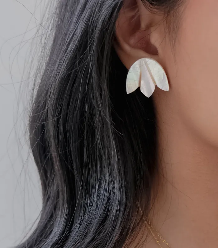 Earrings Guita Stud Mother of Pearl Earrings Arete Earrings Guita Stud Mother of Pearl Earrings Arete