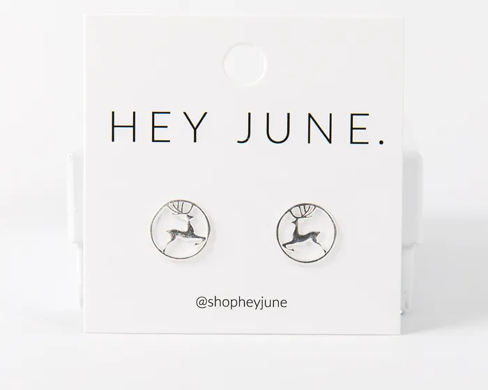 Earrings Halstead Prancer Reindeer Studs