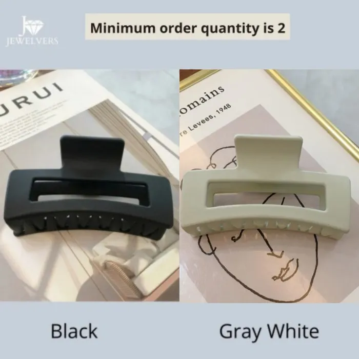 Earrings Jewelvers Matte Rectangle Hair Claw
