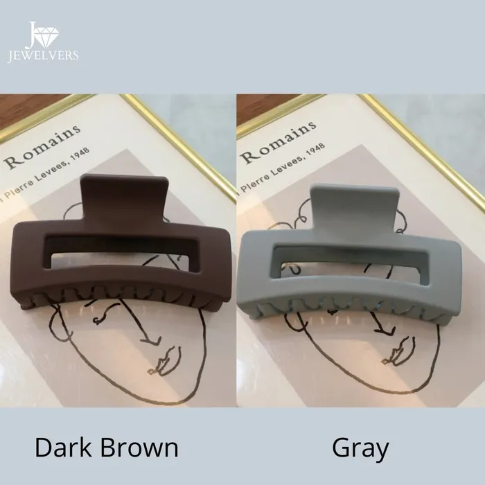 Earrings Jewelvers Matte Rectangle Hair Claw