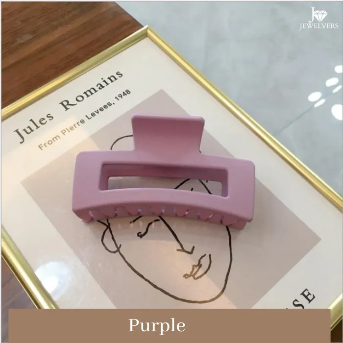 Earrings Jewelvers Matte Rectangle Hair Claw