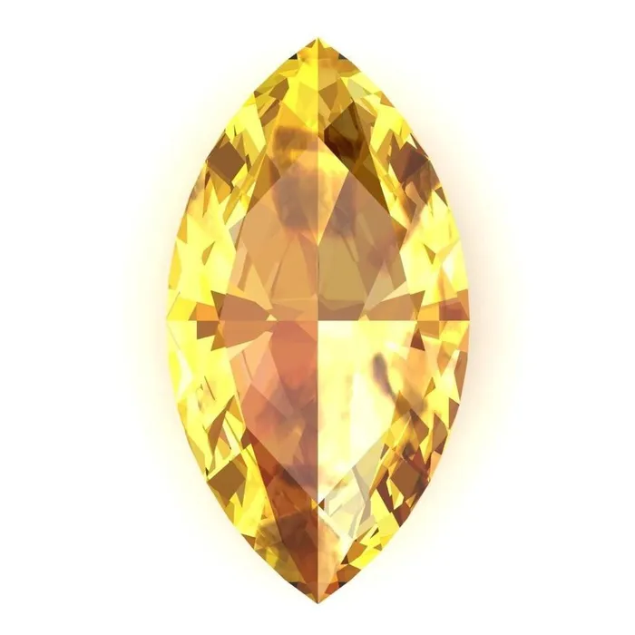 Earrings Marquise FAB LabGrown Yellow Sapphire Gems Fire Brilliance 