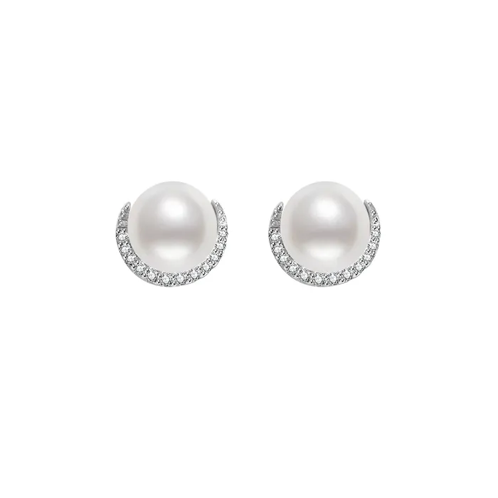 Earrings Pearly Lustre Elegant Freshwater Pearl Earrings WE00091