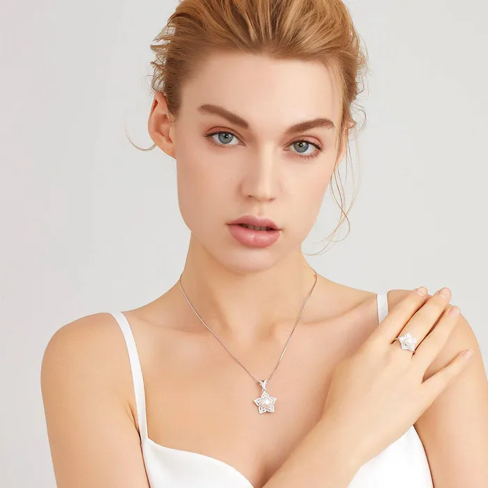 Earrings Pearly Lustre Ocean Star Freshwater Pearl Set WS00017