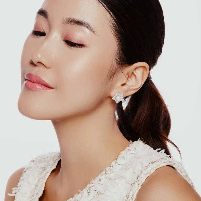 Earrings Pearly Lustre Ocean Star Freshwater Pearl Set WS00017