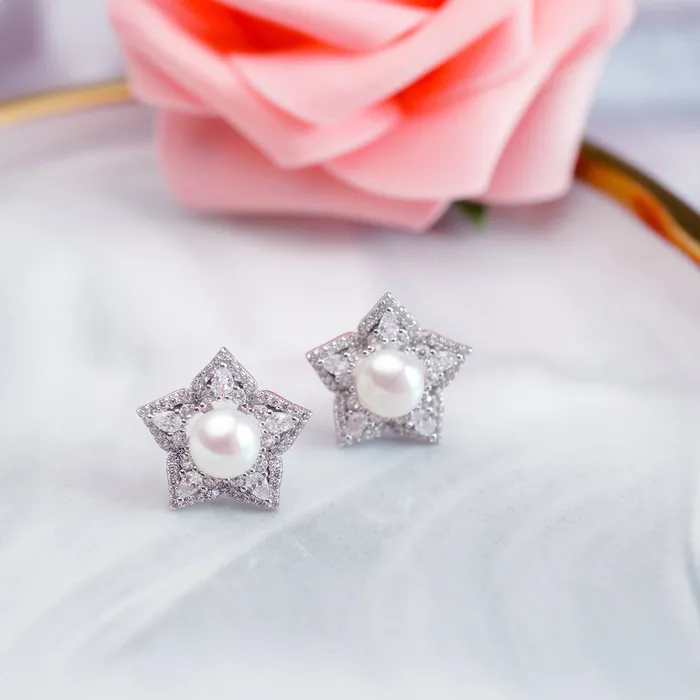 Earrings Pearly Lustre Ocean Star Freshwater Pearl Set WS00017