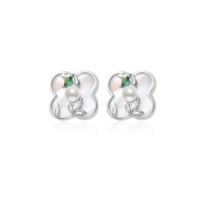Earrings Pearly Lustre Top Grade Freshwater Pearl Earrings WE00854 PERANAKAN