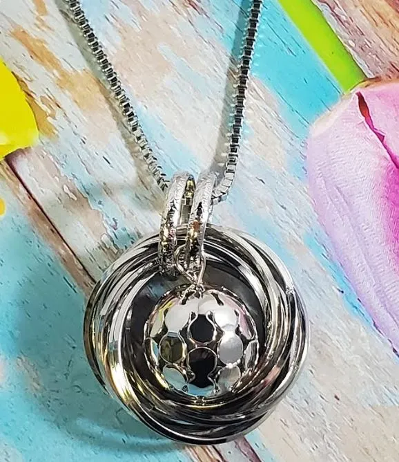 Earrings polly AZ345 Silver Hoop Ball Necklace with FREE EARRINGS