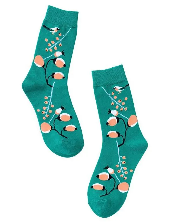 Earrings POLLY SF806 Green Buds to Blossom with Bird Socks