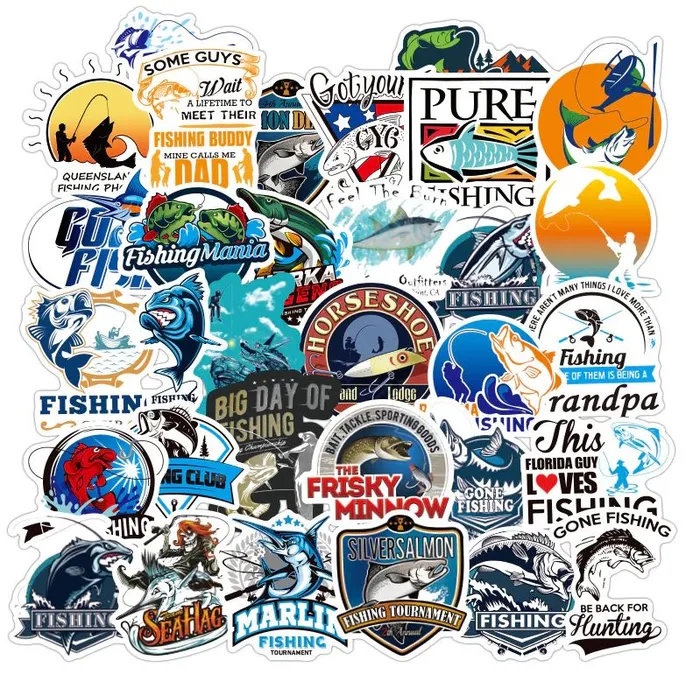 Earrings POLLY ST45 Fishing 20 Pieces Assorted Stickers