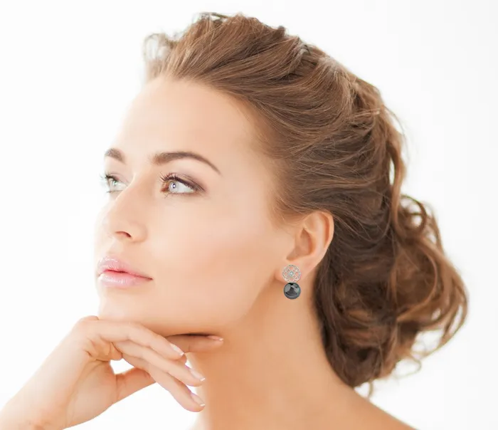 Earrings spt Back Tahitian Pearl Diamond Faye Drop Earrings