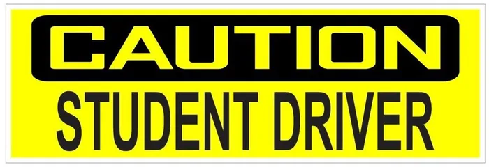 Earrings Winter Park Products STD7206 Student Driver Bumper Sticker