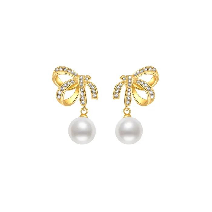 Elegant Freshwater Pearl Earrings WE00186 Pearly Lustre Earrings
