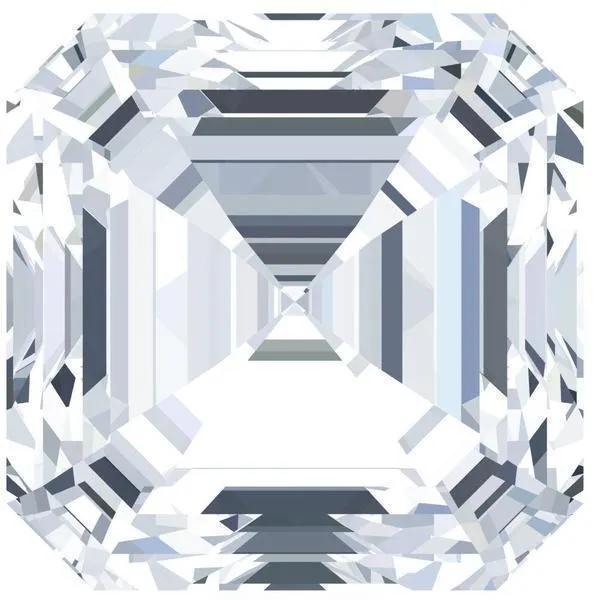 FAB Moissanite Asscher Cut FIRE BRILLIANCE Rings
