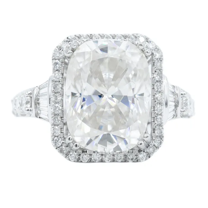 Fire Brilliance Rings 12x9mm First Crush Crushed Ice Cushion Moissanite 4 Double Prongs Diamond Halo Design Ring Fire Brilliance Rings 12x9mm First Crush Crushed Ice Cushion Moissanite 4 Double Prongs Diamond Halo Design Ring