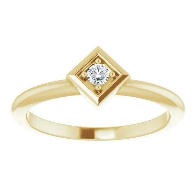 FIRE BRILLIANCE Rings 25mm Round Gemstone Stackable Geometric Ring