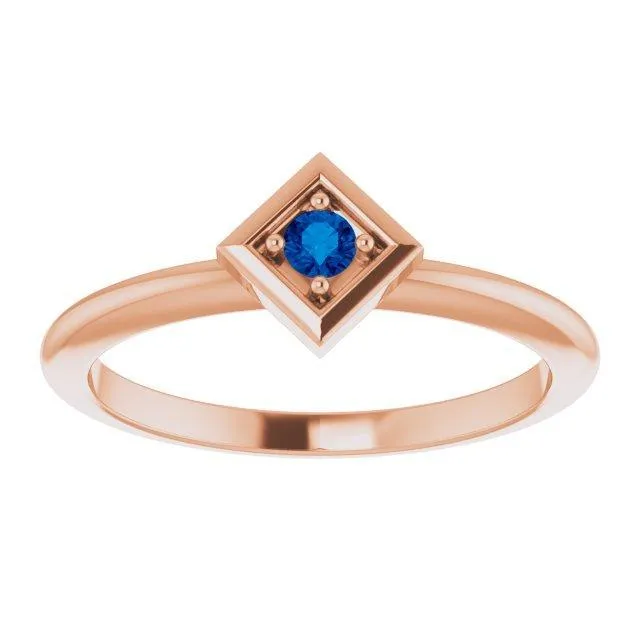 FIRE BRILLIANCE Rings 25mm Round Gemstone Stackable Geometric Ring