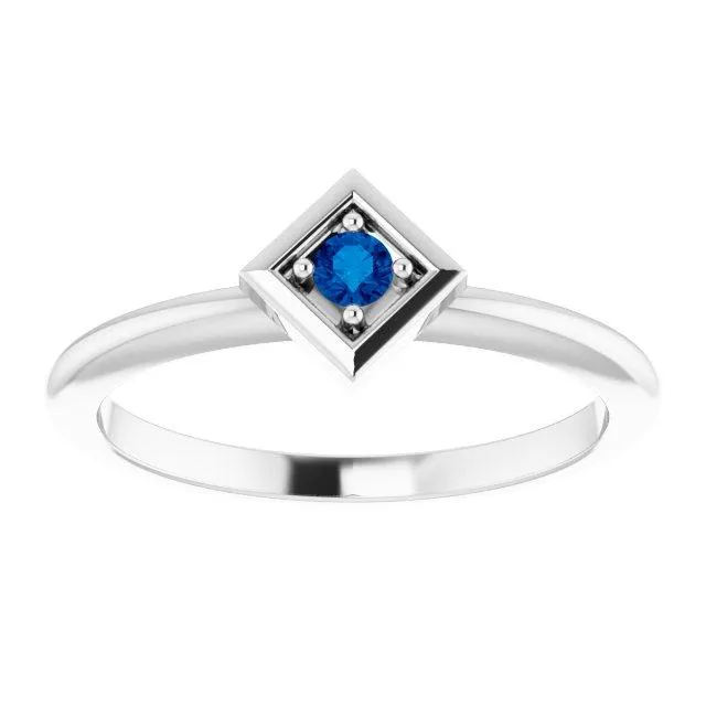 FIRE BRILLIANCE Rings 25mm Round Gemstone Stackable Geometric Ring