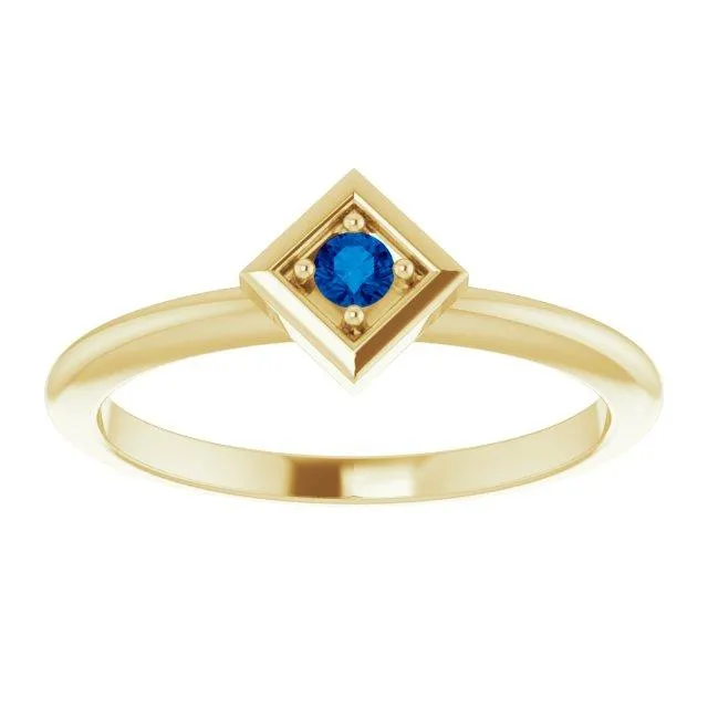 FIRE BRILLIANCE Rings 25mm Round Gemstone Stackable Geometric Ring