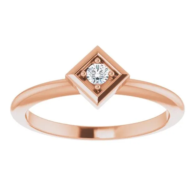 FIRE BRILLIANCE Rings 25mm Round Gemstone Stackable Geometric Ring