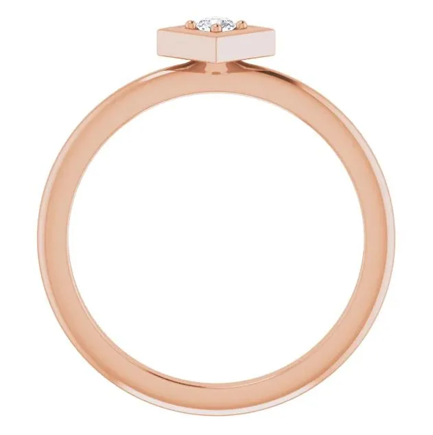 FIRE BRILLIANCE Rings 25mm Round Gemstone Stackable Geometric Ring