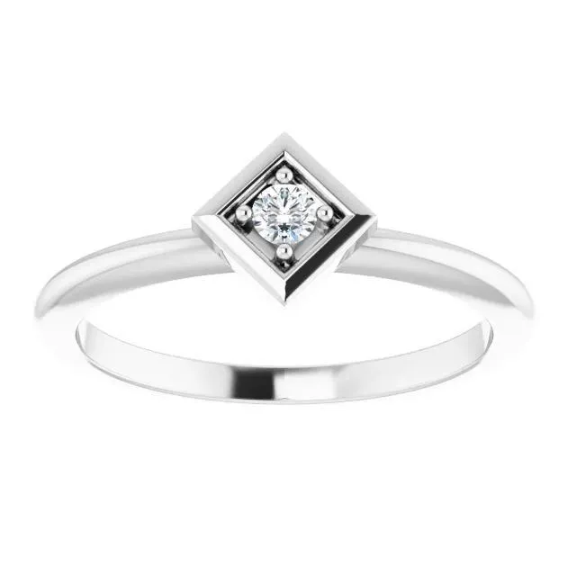 FIRE BRILLIANCE Rings 25mm Round Gemstone Stackable Geometric Ring