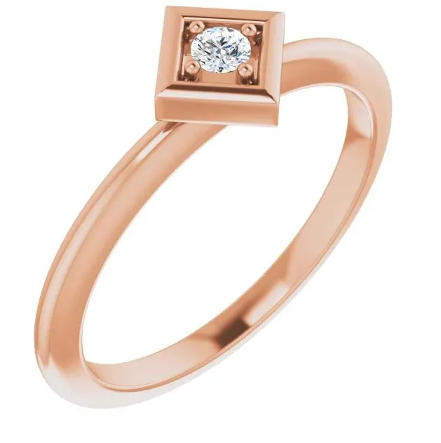 FIRE BRILLIANCE Rings 25mm Round Gemstone Stackable Geometric Ring