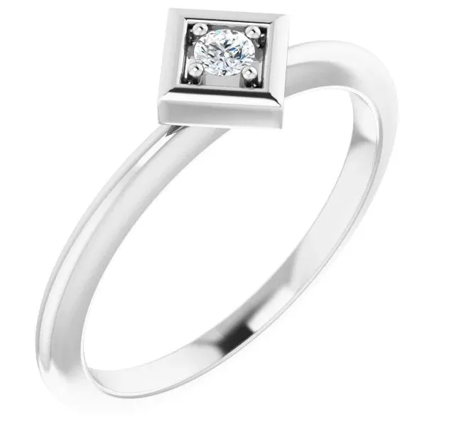 FIRE BRILLIANCE Rings 25mm Round Gemstone Stackable Geometric Ring