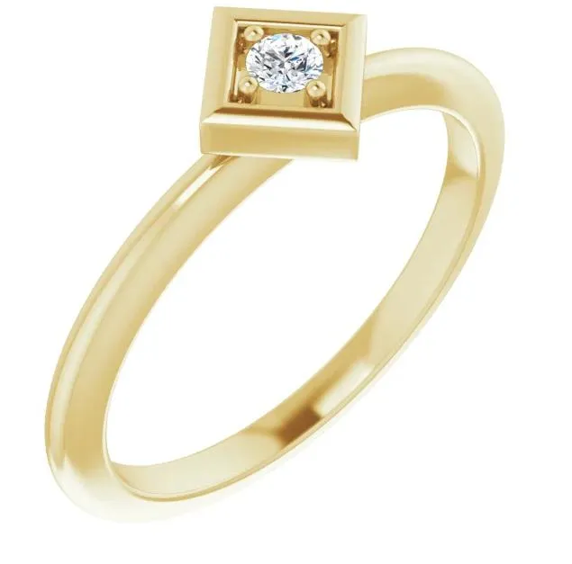 FIRE BRILLIANCE Rings 25mm Round Gemstone Stackable Geometric Ring