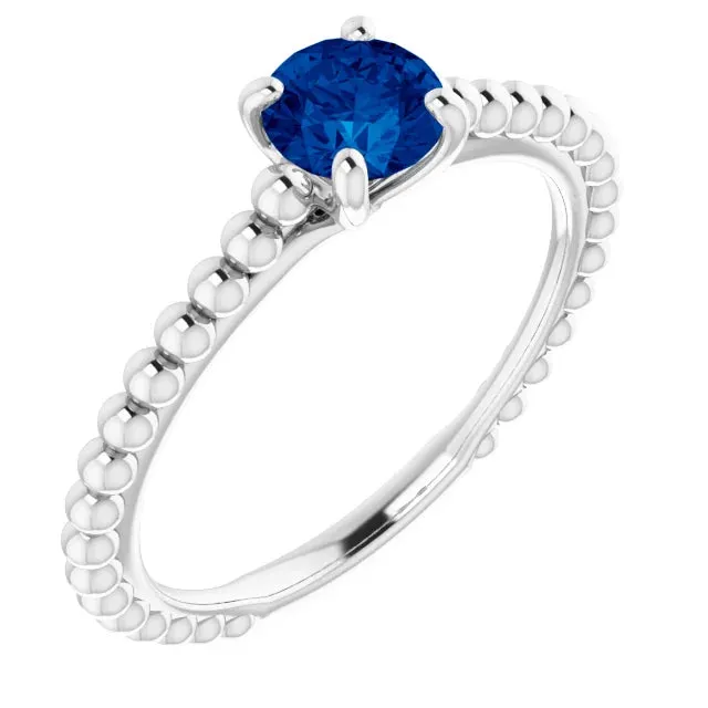FIRE BRILLIANCE Rings Blue Sapphire Gift Set 3 Rings