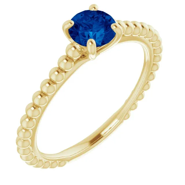 FIRE BRILLIANCE Rings Blue Sapphire Gift Set 3 Rings
