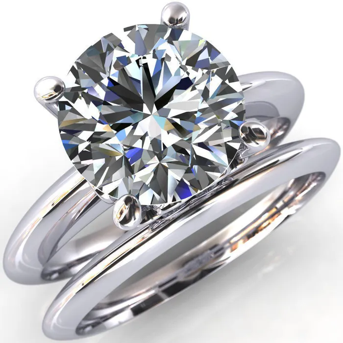 Fire Brilliance Rings Gloria Round Center Stone High Shoulder 4 Prong 4 Surprise Bezel Filigree Engagement Ring