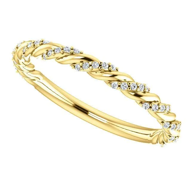 Fire Brilliance Rings Kenla Round Diamond or Moissanite 34 Eternity Rope Band