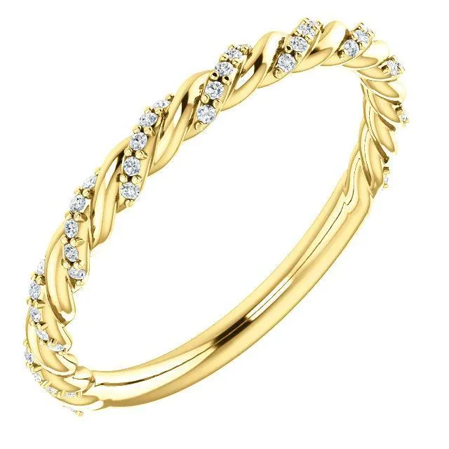 Fire Brilliance Rings Kenla Round Diamond or Moissanite 34 Eternity Rope Band