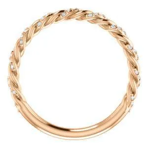 Fire Brilliance Rings Kenla Round Diamond or Moissanite 34 Eternity Rope Band