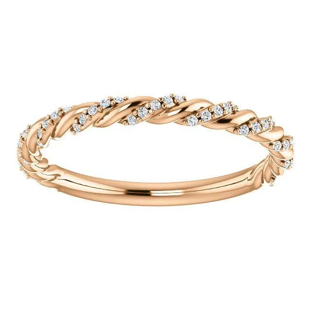 Fire Brilliance Rings Kenla Round Diamond or Moissanite 34 Eternity Rope Band