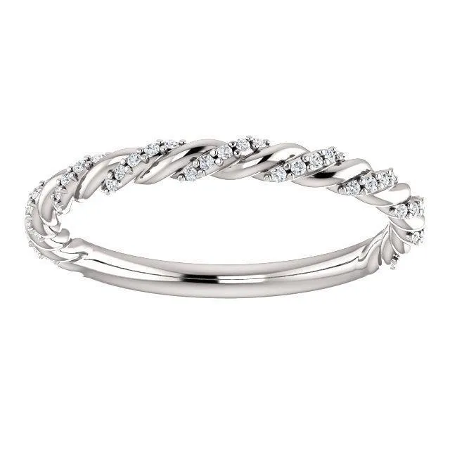 Fire Brilliance Rings Kenla Round Diamond or Moissanite 34 Eternity Rope Band