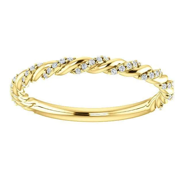 Fire Brilliance Rings Kenla Round Diamond or Moissanite 34 Eternity Rope Band