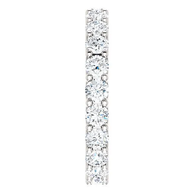 Fire Brilliance Rings Prestine Full Eternity U Prongs 3mm Round Cut Engagement or Anniversary Ring